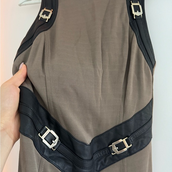 Paola Frani Sleeveless Dress with Black Strap Accents - Picture 3 of 3